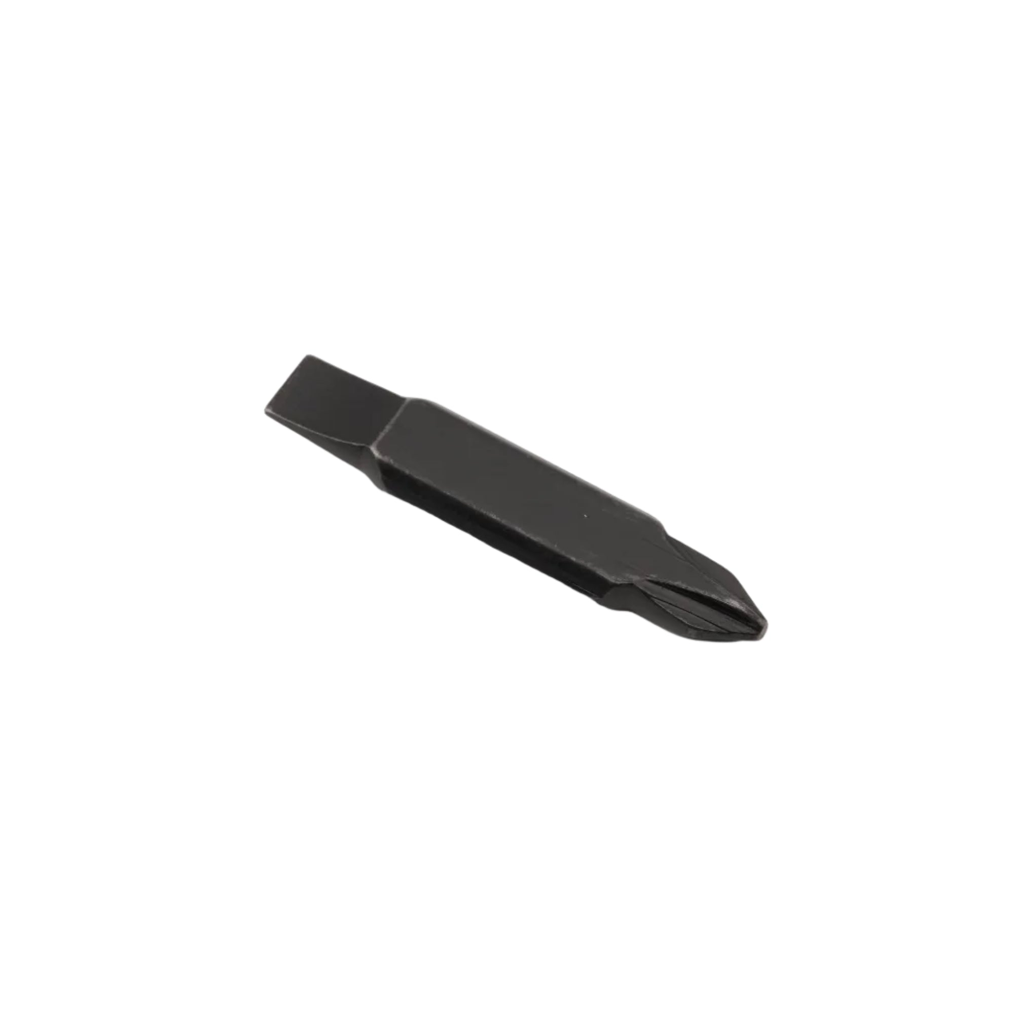 A small black flathead screwdriver bit with a square drive, shown on a plain white background.